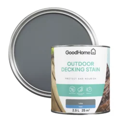 GoodHome Tulsa Matt Quick Dry Decking Wood Stain, 2.5L