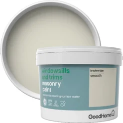 GoodHome Windowsills & Trims Breckenridge Smooth Matt Masonry Paint, 2.5L