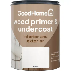 GoodHome Wood White Wood Primer & Undercoat, 750ml -Rust-Oleum Shop goodhome wood white wood primer undercoat 750ml5036581057206 02c