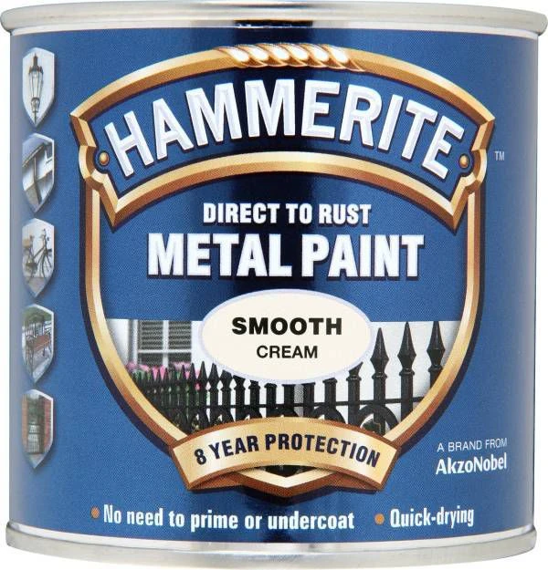Hammerite Cream Gloss Exterior Metal Paint, 250ml 4 Hammerite Cream Gloss Exterior Metal Paint, 250ml - Image 2