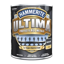 Rust-Oleum Shop -Rust-Oleum Shop hammerite ultima dark grey matt multi surface exterior metal paint 750ml5010212651940 08c bq