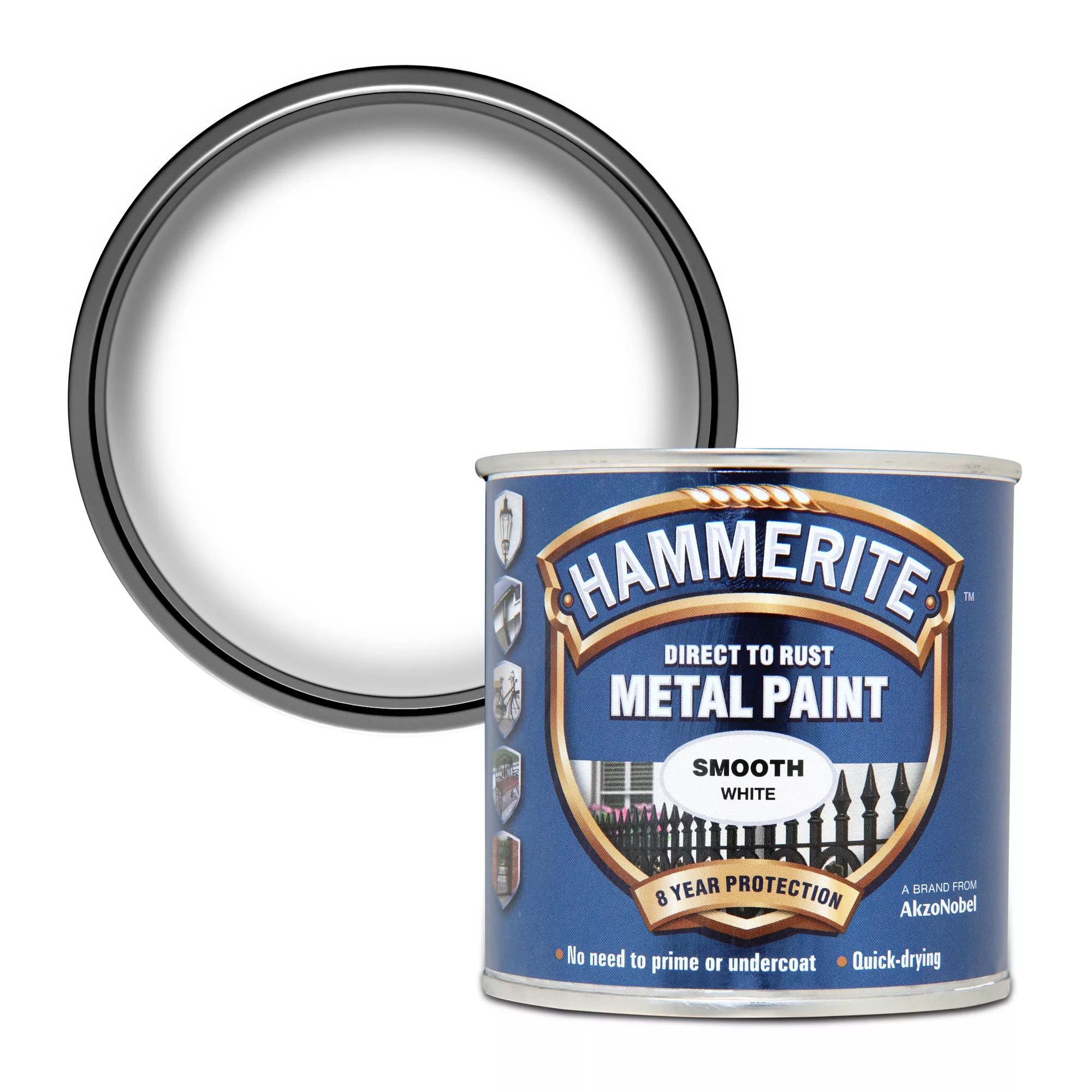 Hammerite White Gloss Metal Paint, 250ml 3 Hammerite White Gloss Metal Paint, 250ml