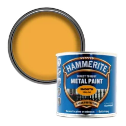 Hammerite Yellow Gloss Exterior Metal Paint, 250ml
