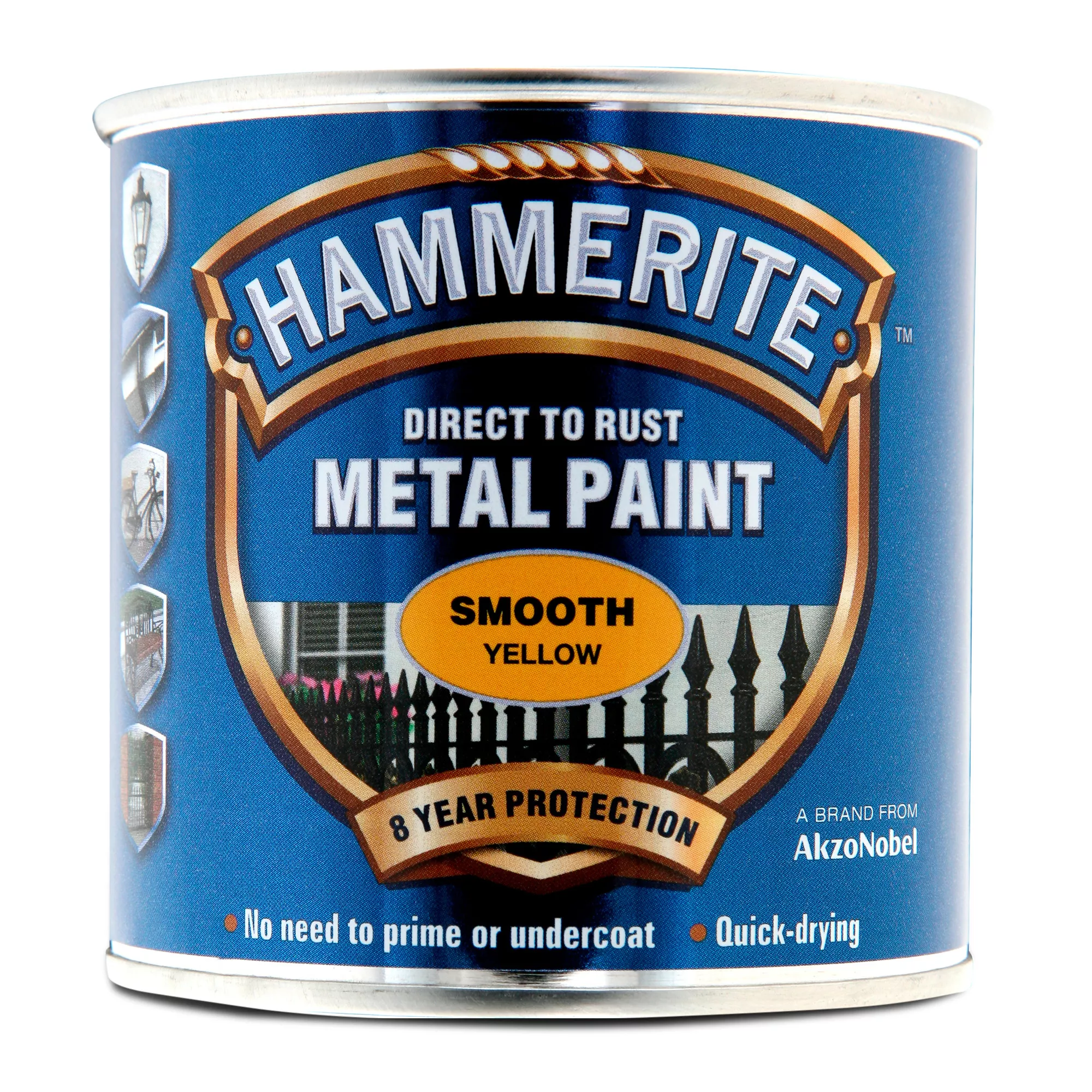 Hammerite Yellow Gloss Exterior Metal Paint, 250ml 4 Hammerite Yellow Gloss Exterior Metal Paint, 250ml - Image 2