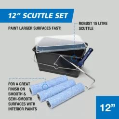 Harris Trade Micropoly 12" Medium Pile Roller Set, 5 Pieces -Rust-Oleum Shop harris trade micropoly 12 medium pile roller set 5 pieces5056287405125 03c bq