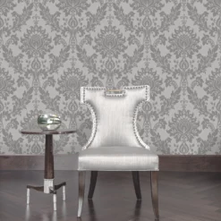 Holden Décor Opus Clara Charcoal Glitter Effect Damask Embossed Wallpaper -Rust-Oleum Shop holden decor opus clara charcoal glitter effect damask embossed wallpaper5022976353916 20i bq
