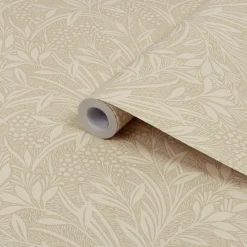 Laura Ashley Barley Neutral Leaf Smooth Wallpaper -Rust-Oleum Shop laura ashley barley neutral leaf smooth wallpaper5011583466645 36c bq
