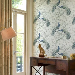 Laura Ashley Belvedere Midnight Peacock Smooth Wallpaper -Rust-Oleum Shop laura ashley belvedere midnight peacock smooth wallpaper5011583468359 20i bq