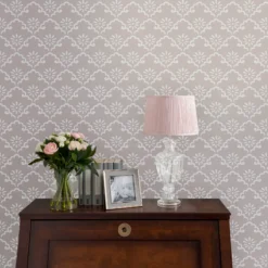 Laura Ashley Coralie Dove Grey Motif Smooth Wallpaper -Rust-Oleum Shop laura ashley coralie dove grey motif smooth wallpaper5011583524055 20i bq