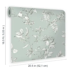 Laura Ashley Elderwood Duck Egg Floral Smooth Wallpaper 13 Laura Ashley Elderwood Duck Egg Floral Smooth Wallpaper -Rust-Oleum Shop laura ashley elderwood duck egg floral smooth wallpaper5011583466799 02t bq