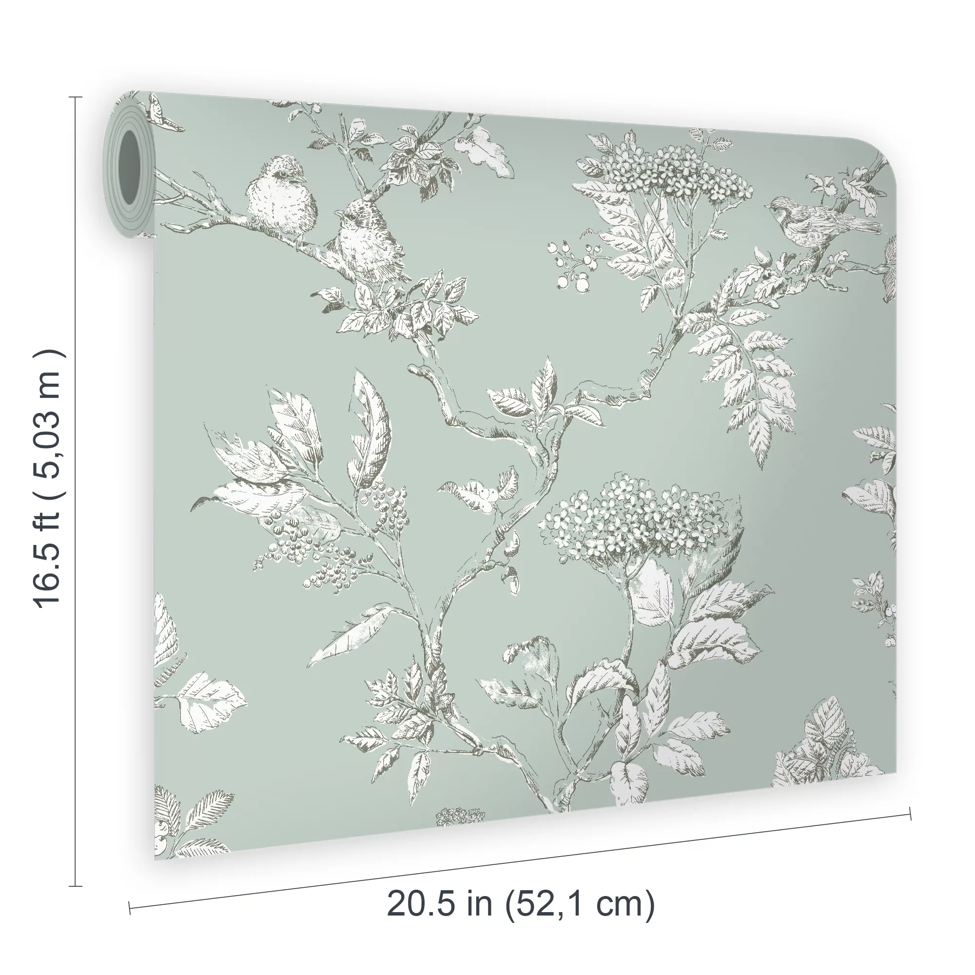 Laura Ashley Elderwood Duck Egg Floral Smooth Wallpaper 8 Laura Ashley Elderwood Duck Egg Floral Smooth Wallpaper - Image 6