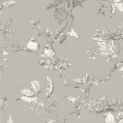 Laura Ashley Elderwood Steel Floral Smooth Wallpaper -Rust-Oleum Shop laura ashley elderwood steel floral smooth wallpaper5011583466850 37c bq
