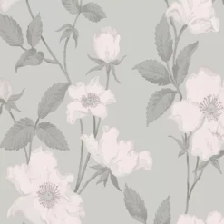 Laura Ashley Fleurir Smoke Green Floral Smooth Wallpaper -Rust-Oleum Shop laura ashley fleurir smoke green floral smooth wallpaper5011583487077 37c bq