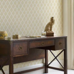 Laura Ashley Florin Geometric Gold Effect Smooth Wallpaper -Rust-Oleum Shop laura ashley florin geometric gold effect smooth wallpaper5011583467697 21i bq