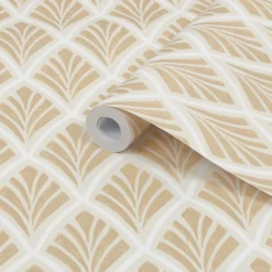 Laura Ashley Florin Geometric Gold Effect Smooth Wallpaper -Rust-Oleum Shop laura ashley florin geometric gold effect smooth wallpaper5011583467697 36c bq