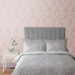 Laura Ashley Martigues Sugared Violet Damask Smooth Wallpaper -Rust-Oleum Shop laura ashley martigues sugared violet damask smooth wallpaper5011583487138 20i bq