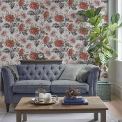 Laura Ashley Maryam Crimson Floral Smooth Wallpaper -Rust-Oleum Shop laura ashley maryam crimson floral smooth wallpaper5011583486926 21i bq