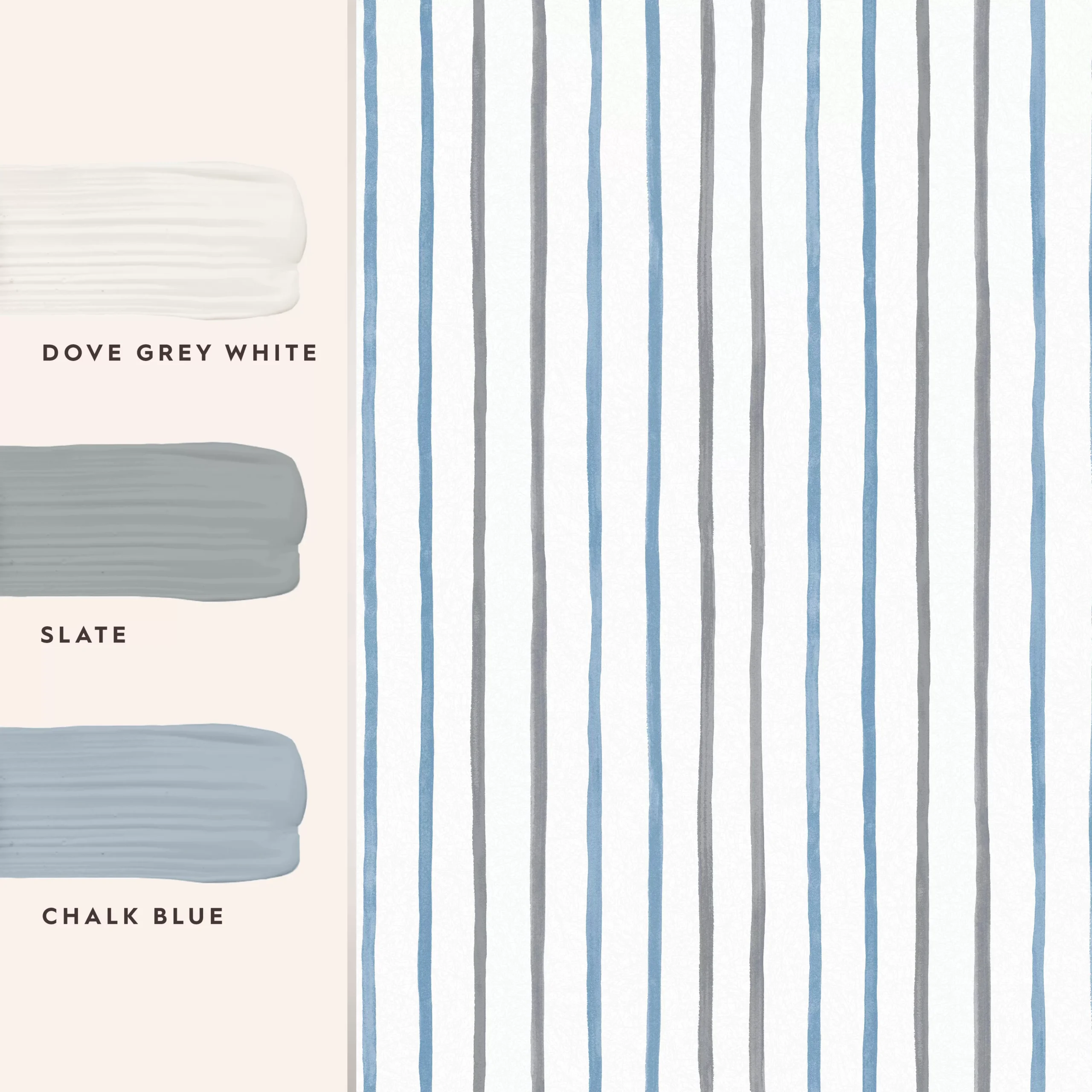 Laura Ashley Painterly Stripe Blue, Grey & White Kids Smooth Wallpaper 6 Laura Ashley Painterly Stripe Blue, Grey & White Kids Smooth Wallpaper - Image 4