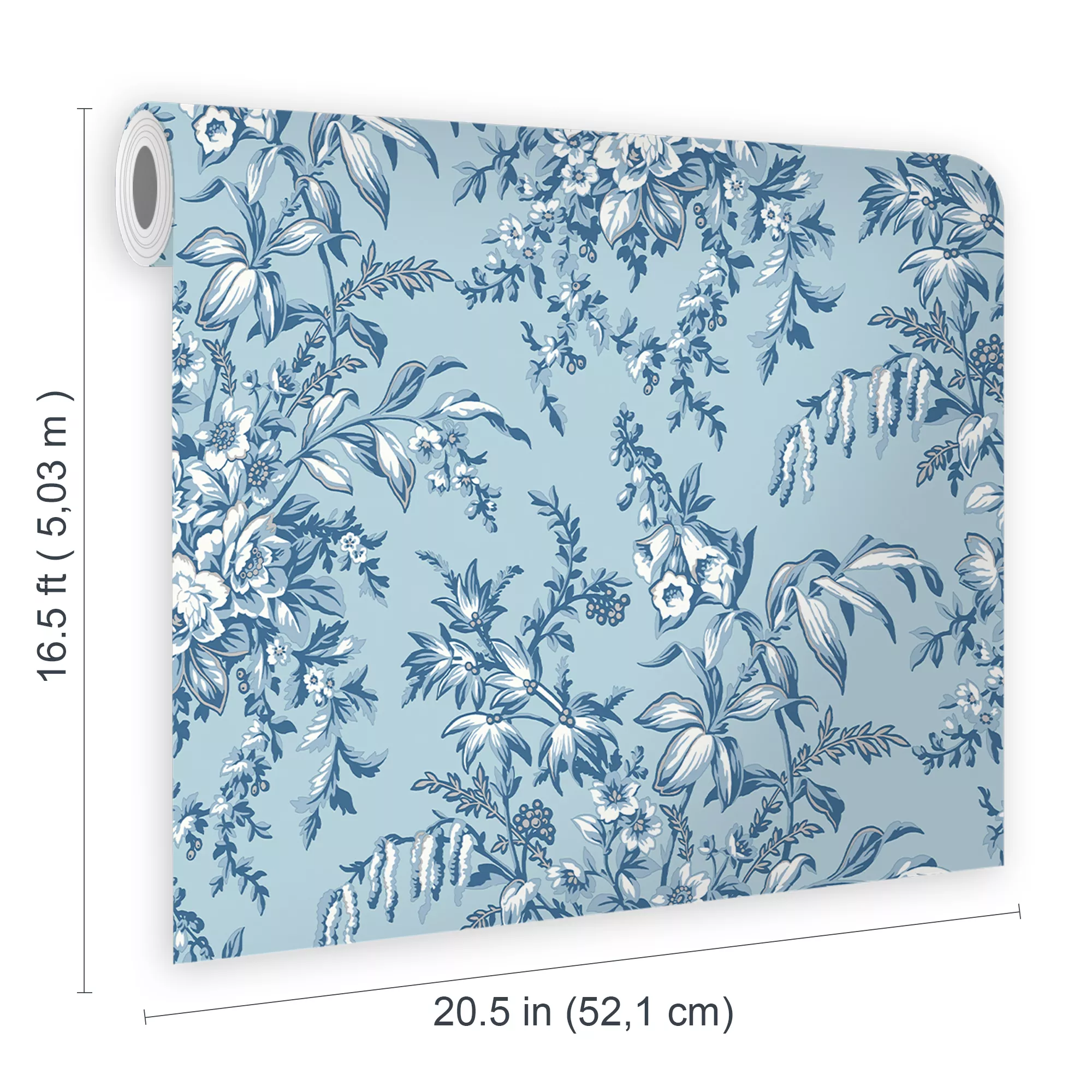 Laura Ashley Picardie Blue Sky Floral Smooth Wallpaper 7 Laura Ashley Picardie Blue Sky Floral Smooth Wallpaper - Image 5