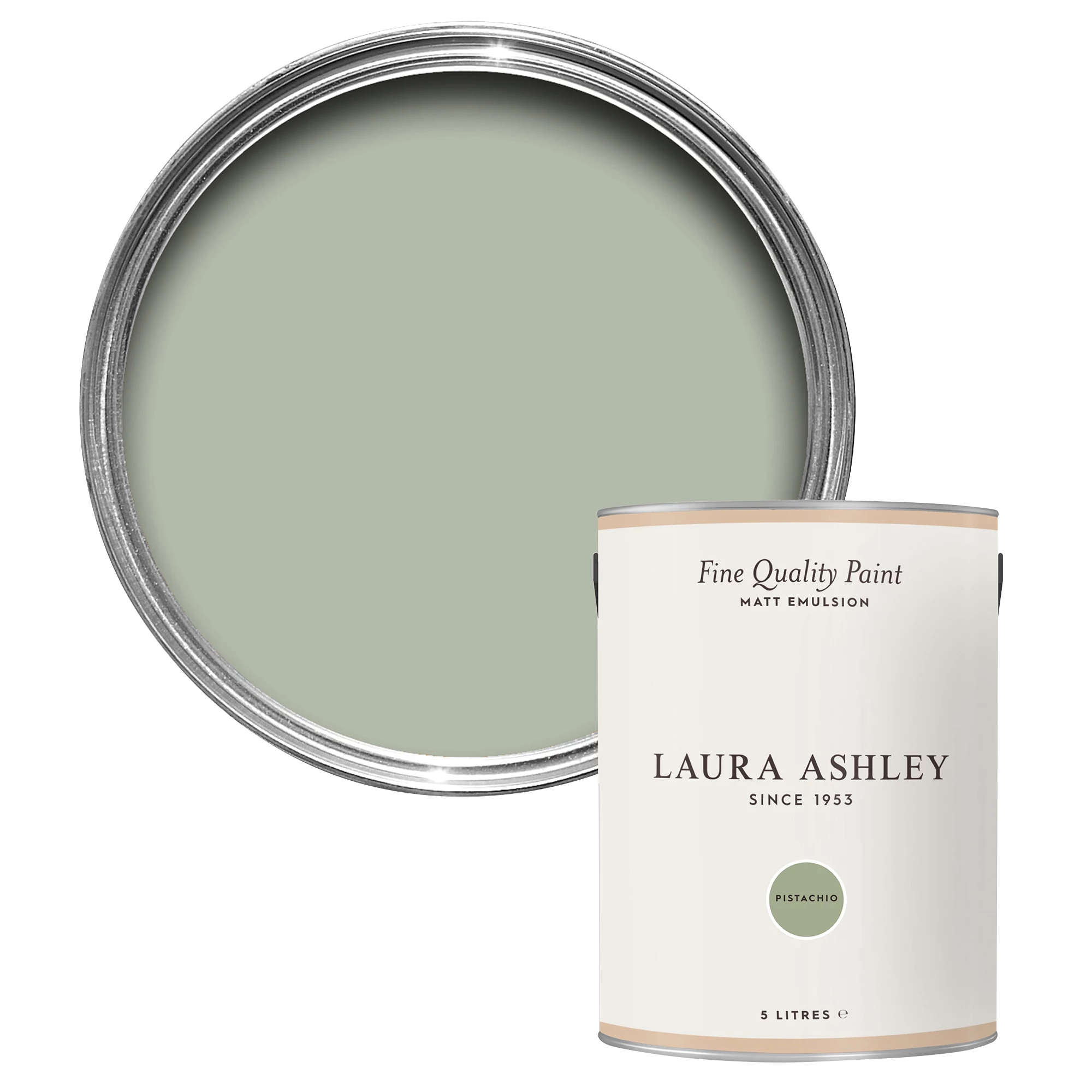 Laura Ashley Pistachio Matt Emulsion Paint, 5L 3 Laura Ashley Pistachio Matt Emulsion Paint, 5L