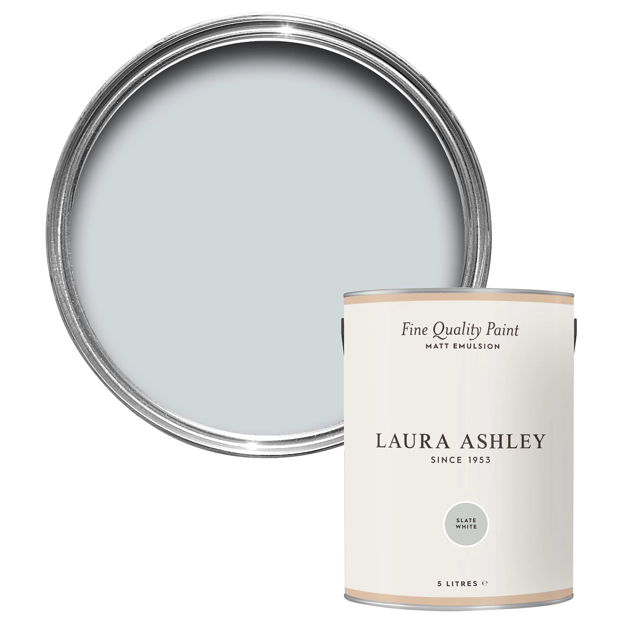 Laura Ashley Slate White Matt Emulsion Paint, 5L 3 Laura Ashley Slate White Matt Emulsion Paint, 5L