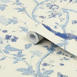 Laura Ashley Summer Palace Royal Blue Floral Smooth Wallpaper -Rust-Oleum Shop laura ashley summer palace royal blue floral smooth wallpaper5011583468144 36c bq