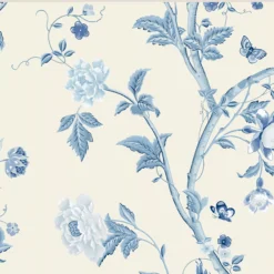 Laura Ashley Summer Palace Royal Blue Floral Smooth Wallpaper -Rust-Oleum Shop laura ashley summer palace royal blue floral smooth wallpaper5011583468144 37c bq