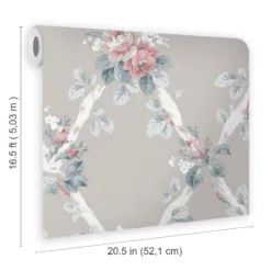 Laura Ashley Timeless Elegance Grey Floral Smooth Wallpaper -Rust-Oleum Shop laura ashley timeless elegance grey floral smooth wallpaper5011583493078 02t bq