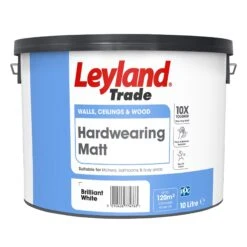 Leyland Trade Brilliant White Matt Emulsion Paint, 10L