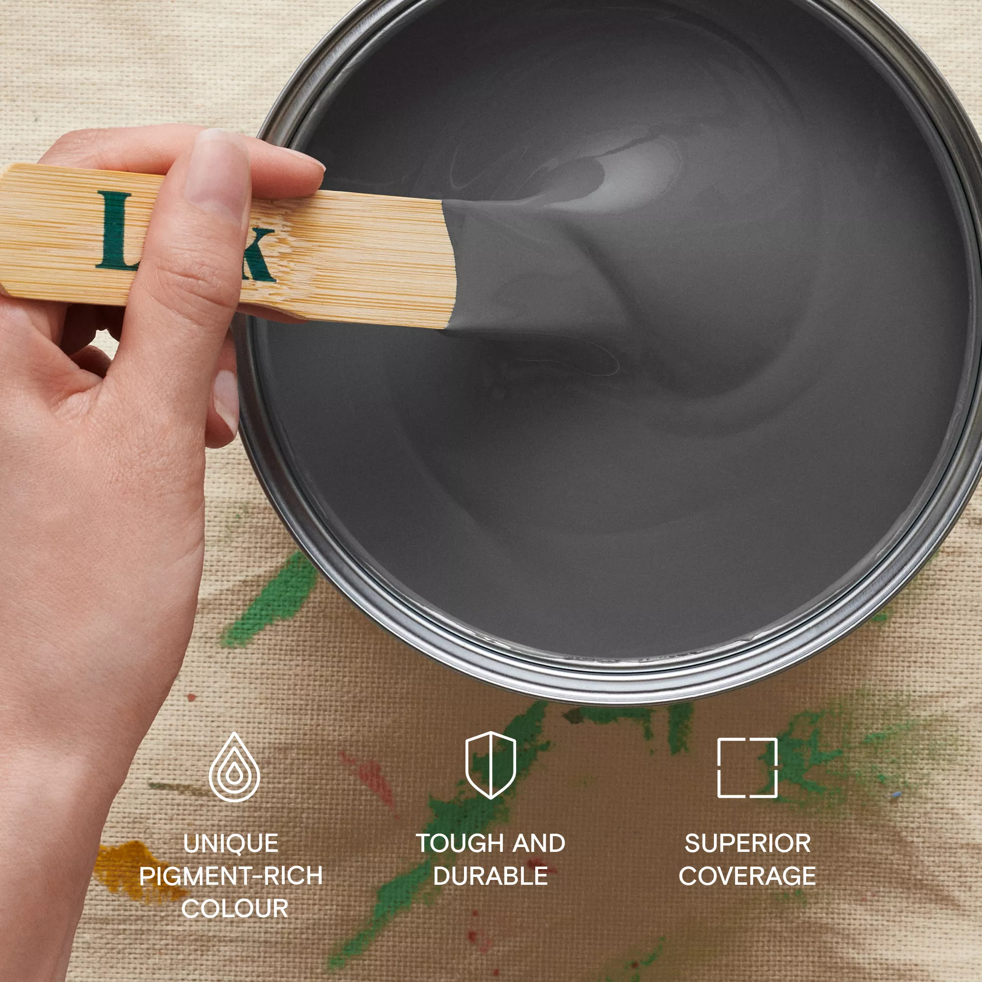 Lick Black 02 Eggshell Emulsion Paint, 2.5L 10 Lick Black 02 Eggshell Emulsion Paint, 2.5L - Image 8