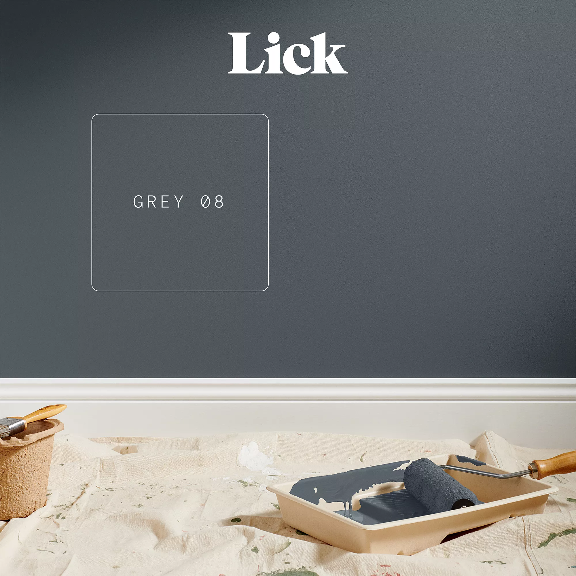 Lick Grey 08 Matt Emulsion Paint, 2.5L 5 Lick Grey 08 Matt Emulsion Paint, 2.5L - Image 3