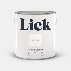 Lick White 02 Matt Emulsion Paint, 2.5L -Rust-Oleum Shop lick white 02 matt emulsion paint 2 5l5060756110014 02c bq