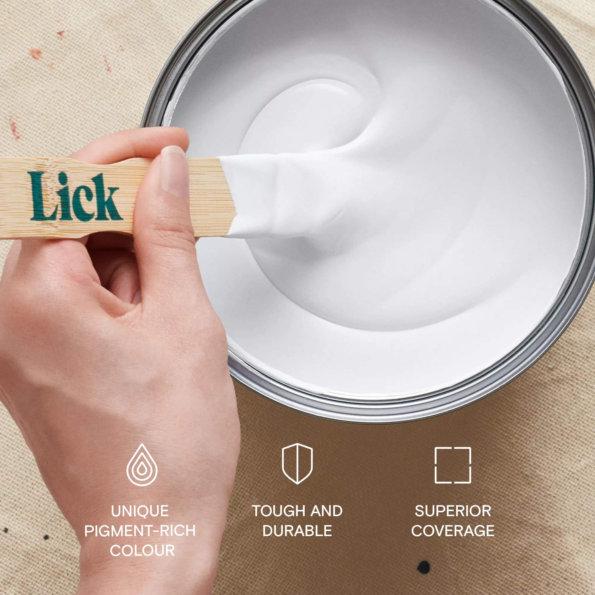 Lick White 09 Matt Emulsion Paint, 2.5L 8 Lick White 09 Matt Emulsion Paint, 2.5L - Image 6