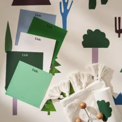 Lick White, Blue & Green Trees 01 Smooth Wallpaper -Rust-Oleum Shop lick white blue green trees 01 smooth wallpaper5060932647792 05i bq