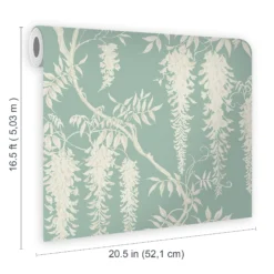 Next Wisteria Trails Duck Egg Smooth Wallpaper -Rust-Oleum Shop next wisteria trails duck egg smooth wallpaper5011583520057 02t bq