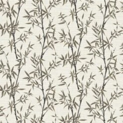 Rasch Grey Bamboo Monochrome Effect Embossed Wallpaper