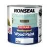 Ronseal 10 Year Weatherproof Wood Paint White Satin Exterior Wood Paint, 2.5L Tin