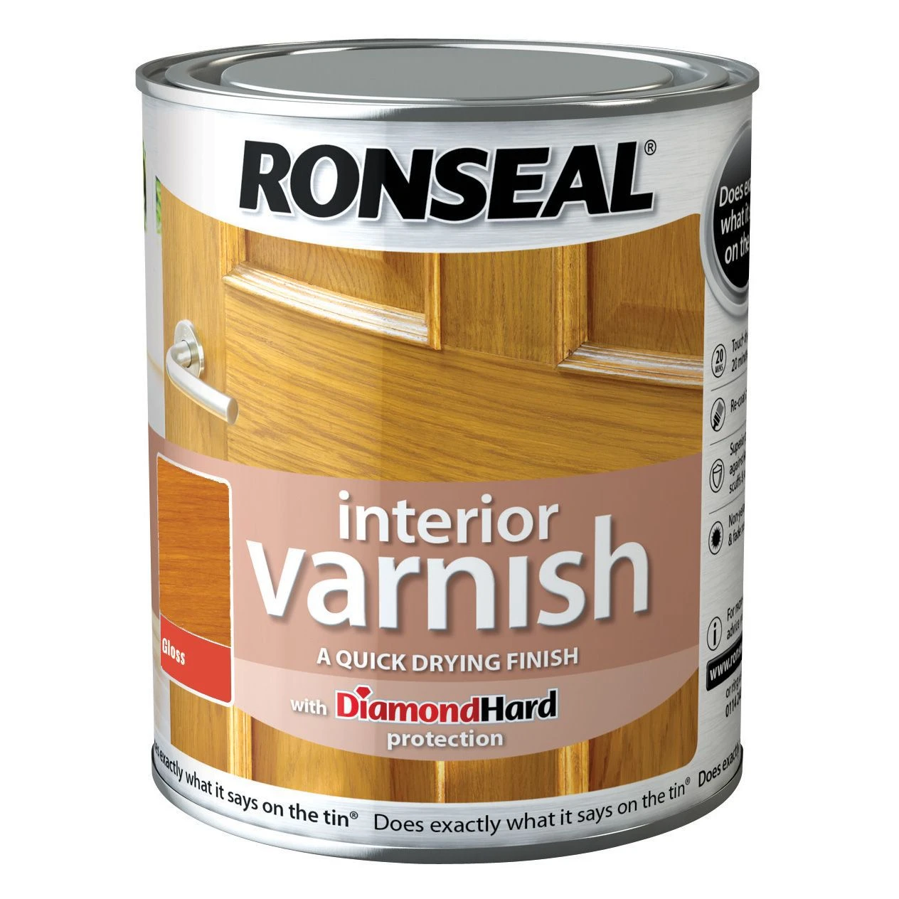 Ronseal Diamond Hard Antique Pine Gloss Wood Varnish, 0.25L 3 Ronseal Diamond Hard Antique Pine Gloss Wood Varnish, 0.25L