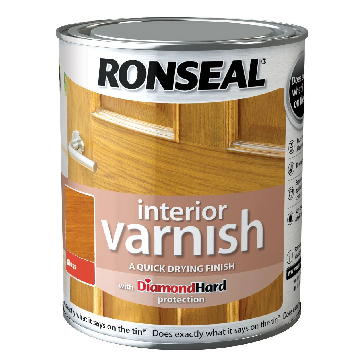 Ronseal Diamond Hard Antique Pine Gloss Wood Varnish, 0.75L 3 Ronseal Diamond Hard Antique Pine Gloss Wood Varnish, 0.75L