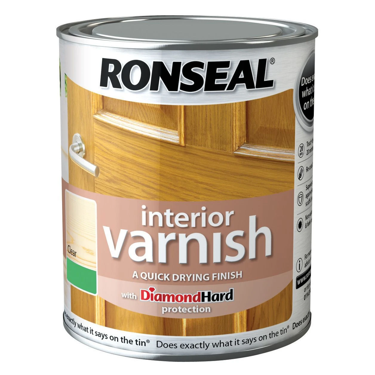 Ronseal Diamond Hard Clear Matt Wood Varnish, 2.5L 3 Ronseal Diamond Hard Clear Matt Wood Varnish, 2.5L