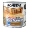 Ronseal Diamond Hard Dark Oak Satin Floor Wood Varnish, 2.5L