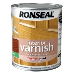 Ronseal Diamond Hard Medium Oak Matt Wood Varnish, 0.25L