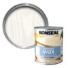 Ronseal Diamond Hard White Ash Matt Wax Wood Wax, 0.75L -Rust-Oleum Shop ronseal diamond hard white ash matt wax wood wax 0 75l5010214868858 02c bq