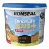 Ronseal Fence Life Plus Dark Oak Matt Fence & Shed Treatment, 9L -Rust-Oleum Shop ronseal fence life plus dark oak matt fence shed treatment 9l5010214876341 08c bq