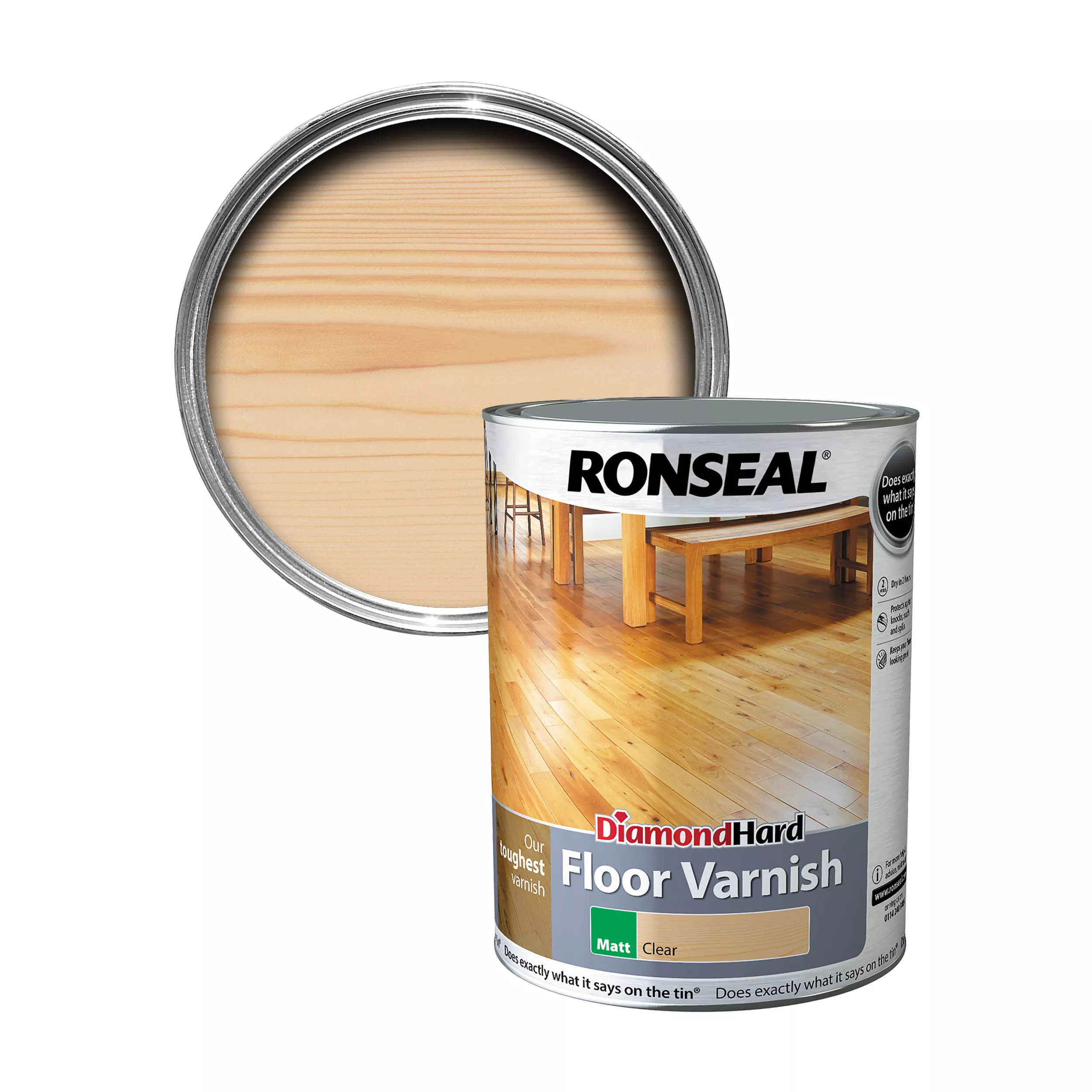 Ronseal Interior Clear Matt Varnish, 5L 3 Ronseal Interior Clear Matt Varnish, 5L