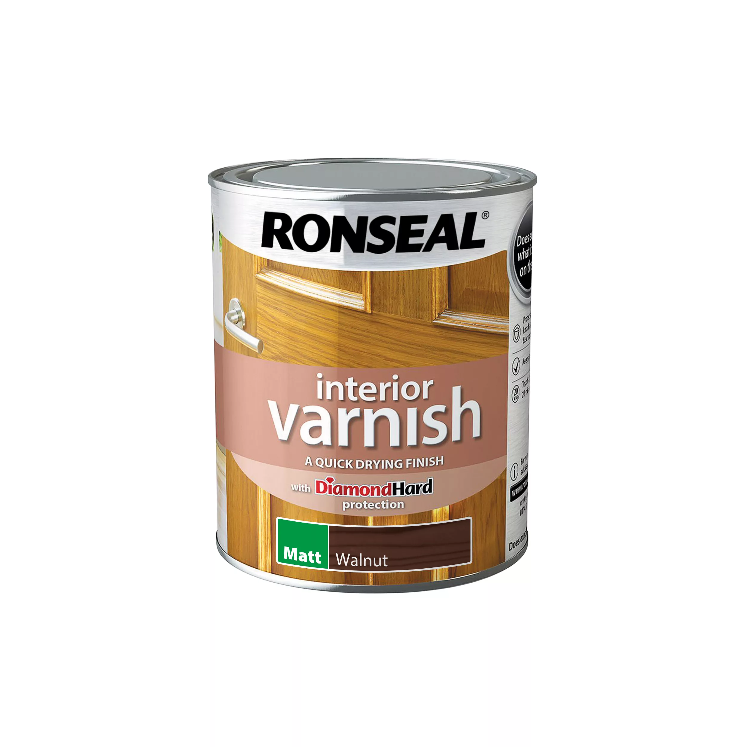 Ronseal Interior Walnut Matt Varnish, 750ml 4 Ronseal Interior Walnut Matt Varnish, 750ml - Image 2