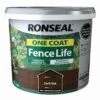 Ronseal One Coat Fence Life Dark Oak Matt Fence & Shed Treatment, 9L -Rust-Oleum Shop ronseal one coat fence life dark oak matt fence shed treatment 9l5010214882946 08c bq