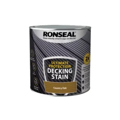 Ronseal Ultimate Protection Country Oak Matt Decking Wood Stain, 2.5L -Rust-Oleum Shop ronseal ultimate protection country oak matt decking wood stain 2 5l5010214891108 08c