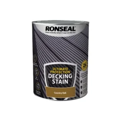 Ronseal Ultimate Protection Country Oak Matt Decking Wood Stain, 5L -Rust-Oleum Shop ronseal ultimate protection country oak matt decking wood stain 5l5010214891115 08c
