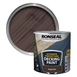 Ronseal Ultimate Protection Matt English Oak Decking Paint, 2.5L